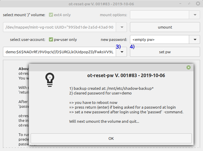 logo - linux mint 19.2 ot-reset-pw